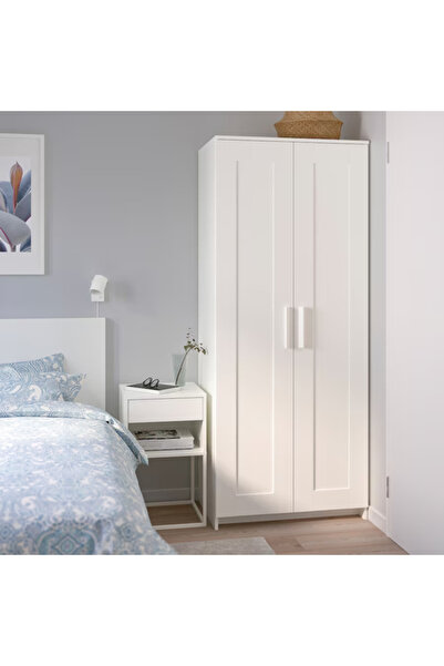 Al Saadah Home Wardrobe with Two Doors, White, 78 x 190 cm
