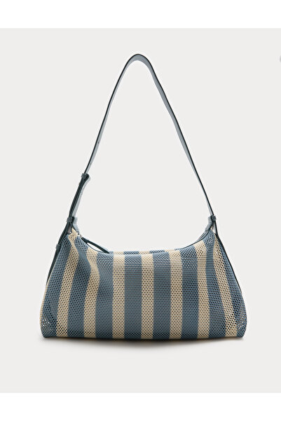 Marks & Spencer Çizgili File Omuz Çanta