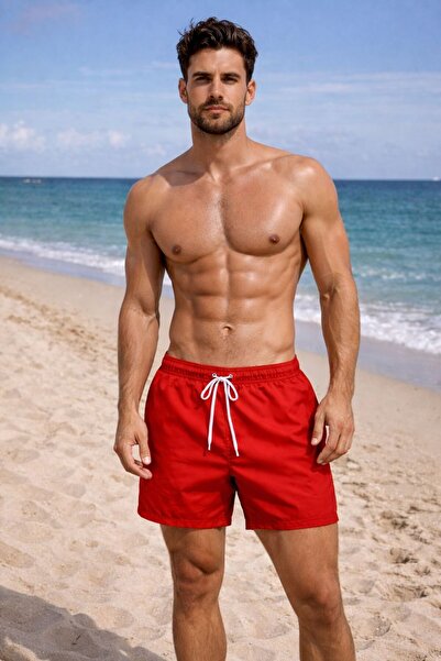 zs zaos fashion Men's Basic Standard Size Swim Trunks with Zipper Pockets and...