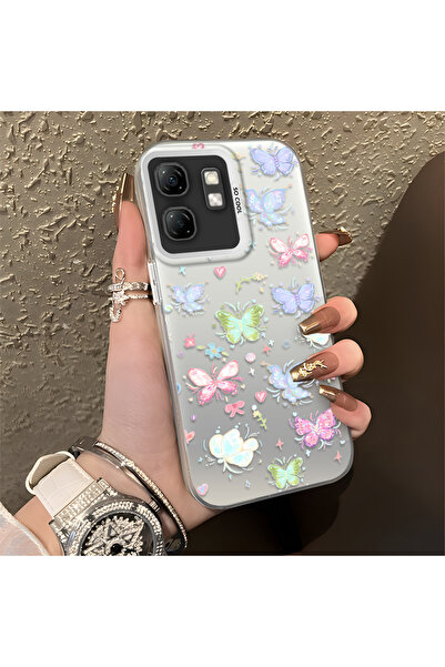 Hontinga حافظة هاتف Infinix Smart 9 متوافقة مع الحواف السيليكونية الصلبة والم...