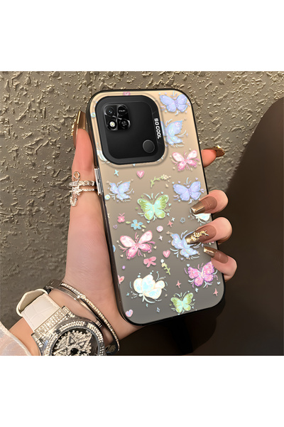 Hontinga حافظة هاتف Redmi 9c متوافقة مع الحافة السيليكونية الصلبة والمضادة لل...