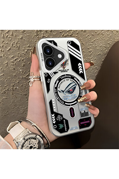 Hontinga iPhone 17 Compatible Silicone Edge Hard Back Anti-Fall Phone Case Ro...