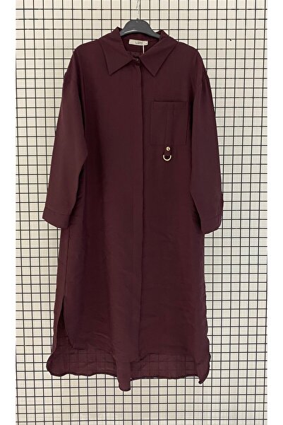 Armine Trendy Modal Fabric Summer Hijab Tunic with Hidden Button Closure and ...