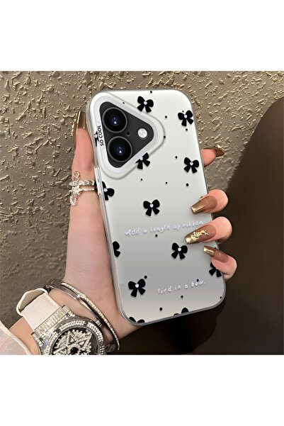 Hontinga iPhone 17 Compatible Silicone Edge Hard Back Anti-Fall Phone Case Sm...