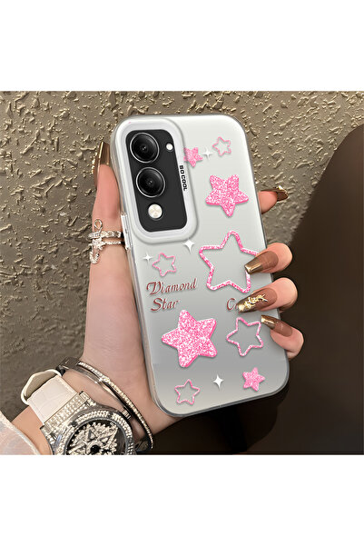 Hontinga حافظة هاتف Vivo Y04 متوافقة مع حافة السيليكون الصلبة ومضادة للسقوط ب...