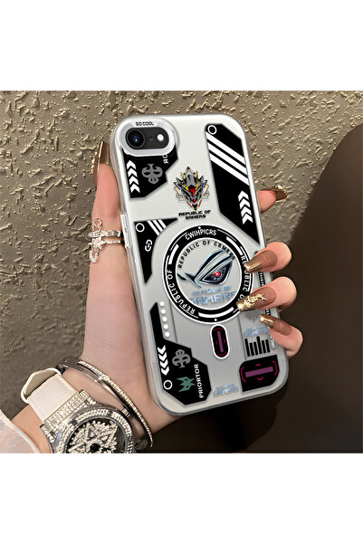 Hontinga iPhone 8 Compatible Silicone Edge Hard Back Anti-Fall Phone Case Rog...