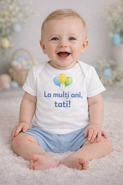 OEM Body bebe personalizat cu mesaj - La multi ani, TATI! - maneca scurta, bu...