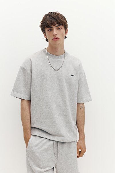 Pull & Bear Kısa kollu logolu sweatshirt