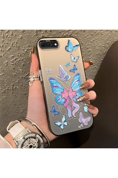 Hontinga iPhone 7 Plus Compatible Silicone Edge Hard Back Anti-Fall Phone Cas...