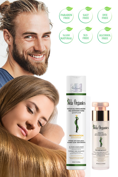 SİLDA BEAUTY Tüm Saç Problemleri ve Uzamama - Güçlendirici Şampuan ve Serum Seti
