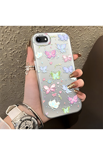 Hontinga iPhone 8 Compatible Silicone Edge Hard Back Anti-Fall Phone Case Lit...