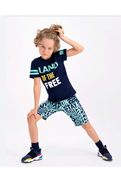 ROLY POLY بدلة برمودا للرجال من Rolypoly Land Of The Free باللون الأزرق الداكن