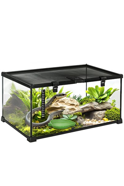 OEM Terariu pentru reptile cu închidere și ușă pentru hrănire, plasă de sticl...