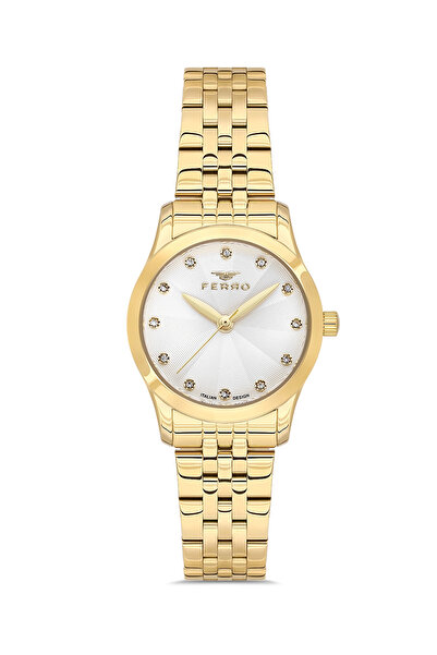 FERRO Yellow Steel Cord Women Wrist Watch Fl21770A-B 3Atm Water Resistant 2 Y...