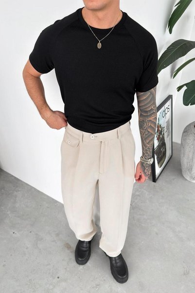 HAFKA Black Textured Knitwear T-Shirt