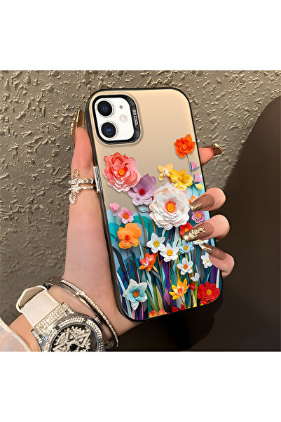 Hontinga iPhone 11 Compatible Silicone Edge Hard Back Anti-Fall Phone Case Fl...