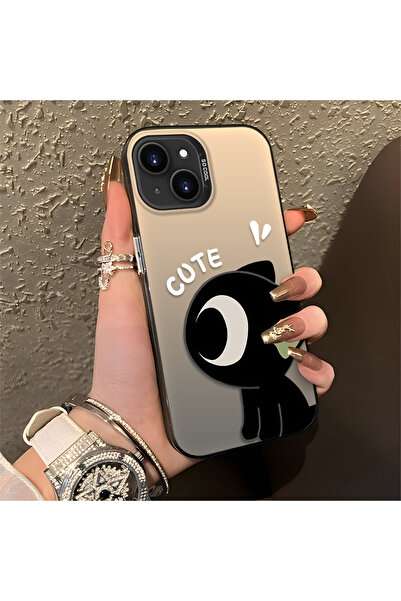 Hontinga iPhone 13 Mini Compatible Silicone Edge Hard Back Anti-Fall Phone Ca...