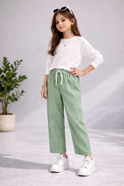 neocotton Pantaloni din material textil cu dungi pentru fete