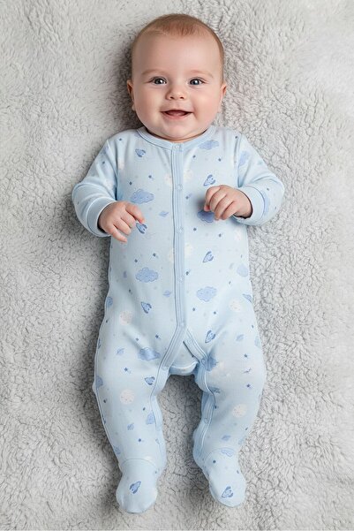 Rock A Bye Baby Boutique Toddlers Boy 5 Pcs Allover Print Bodysuit And Bib Se...