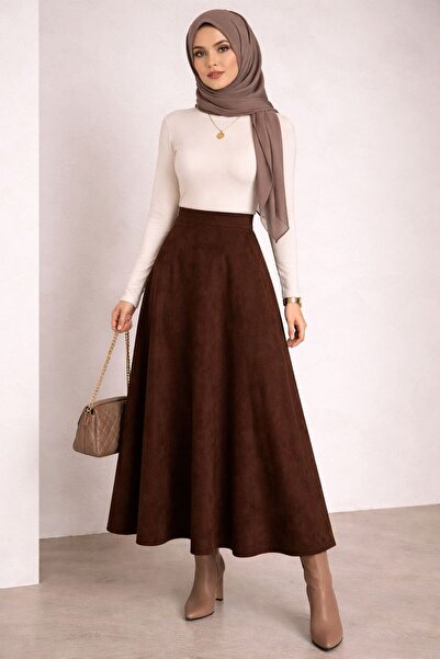 Ysferbutik Women's Skirt Suede