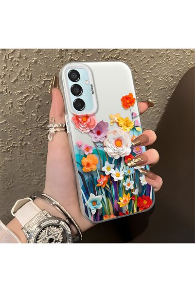 Hontinga Samsung Galaxy M15 Compatible Silicone Edge Hard Back Anti-Fall Phon...
