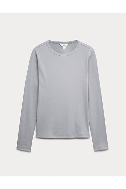 Marks & Spencer Pamuk Karışımlı Ribanalı Üst