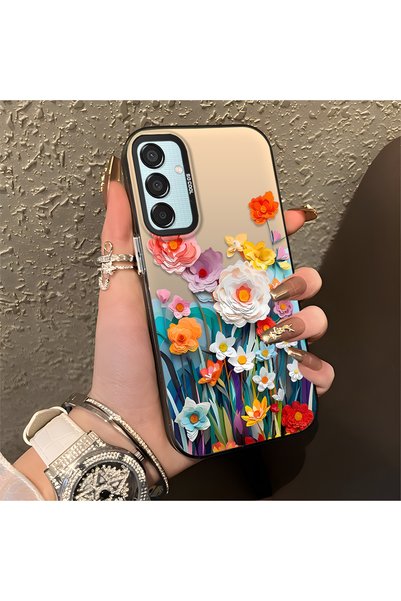 Hontinga Samsung Galaxy M15 Compatible Silicone Edge Hard Back Anti-Fall Phon...