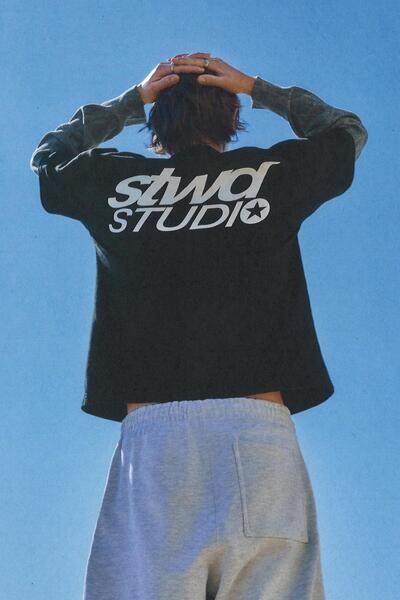 Pull & Bear STWD çift kollu t-shirt