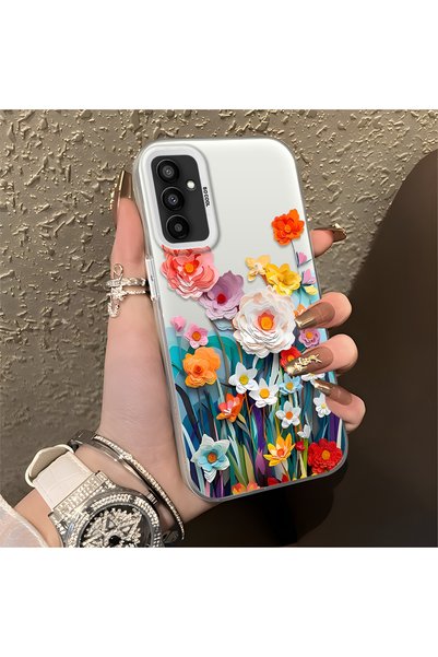 Hontinga Samsung Galaxy M13 Compatible Silicone Edge Hard Back Anti-Fall Phon...