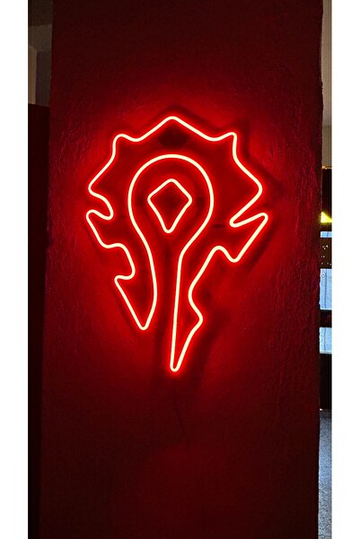 Warcraft Neon Led Dekoratif Duvar Aydınlatması-WOW Gamer Neon Duvar Dekorasyonu / Neon Led Işık