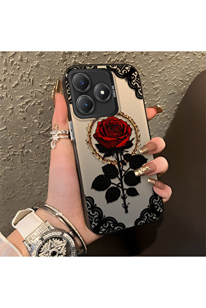 Hontinga Realme Note 60 Compatible Silicone Edge Hard Back Anti-Fall Phone Ca...