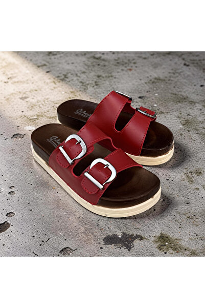 GÖNÜL شبشب نسائي مريح ذو نعل مريح وقابل للتعديل مع مشبك مزدوج