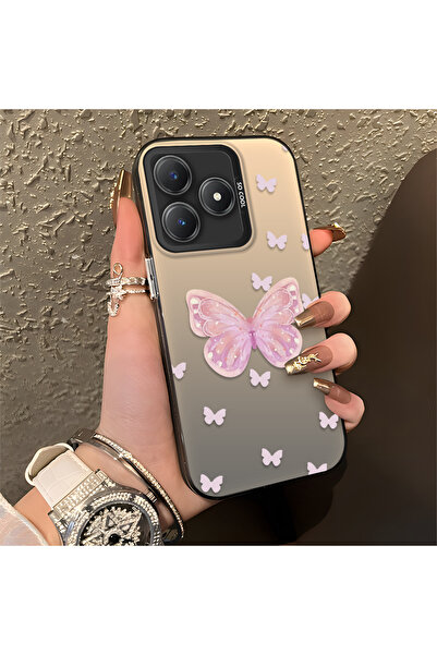 Hontinga Realme Note 60 Compatible Silicone Edge Hard Back Anti-Fall Phone Ca...