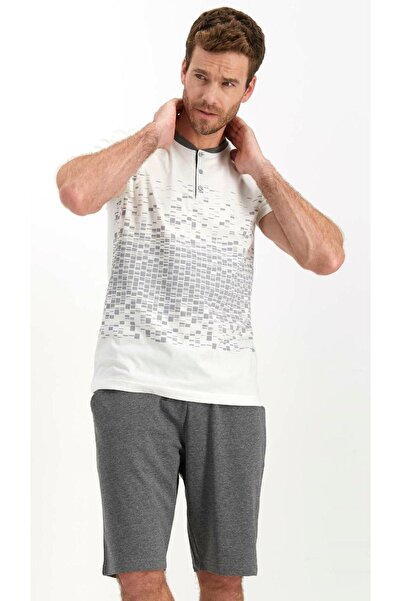 Arnetta بدلة برمودا كريمية مربعة للرجال