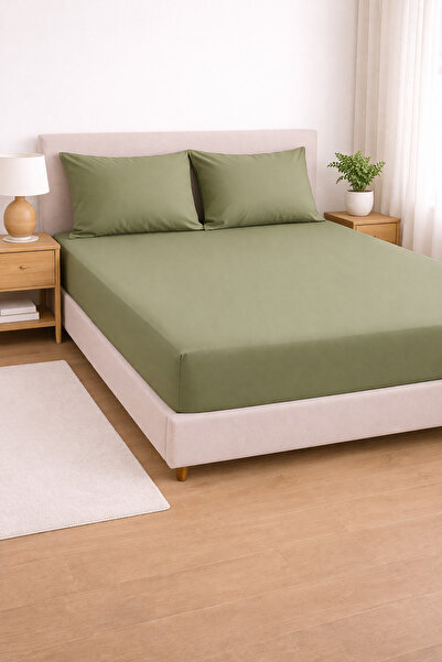 NazeninHome Satin 100% Cotton 210 Tc |   82 Elastic Fitted Sheet Set |   Pill...