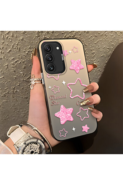 Hontinga حافظة هاتف سامسونج جالاكسي S22 متوافقة مع حافة السيليكون الصلبة ومضا...