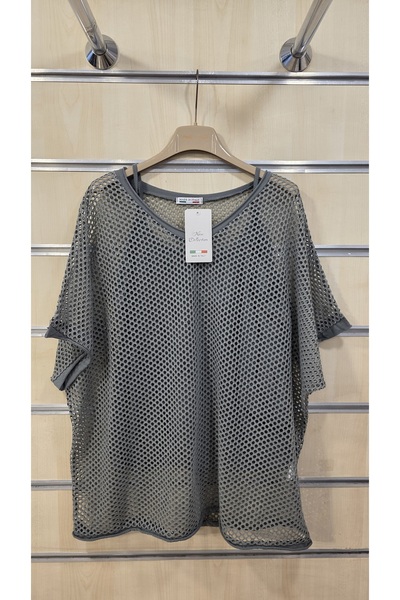 Park Moda Mesh Blouse with String Straps and Undershirt Inside