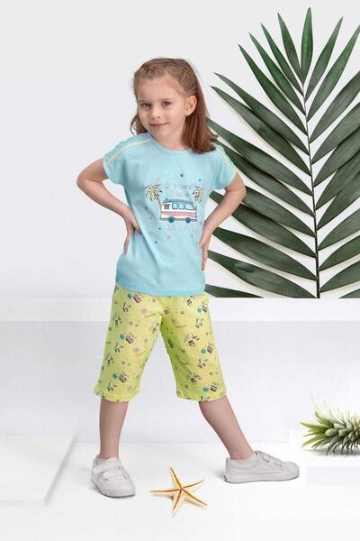 Arnetta Holidays Blue Girls' Capri Set