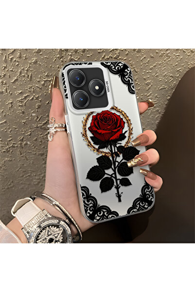 Hontinga Realme Note 60 Compatible Silicone Edge Hard Back Anti-Fall Phone Ca...