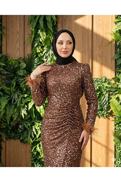 VAIMONI MODA Ahu Payet Detay Abiye