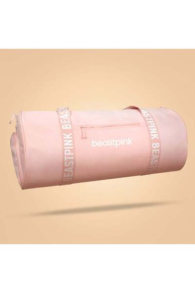 GymBeam Geantă tip butoi roz pal