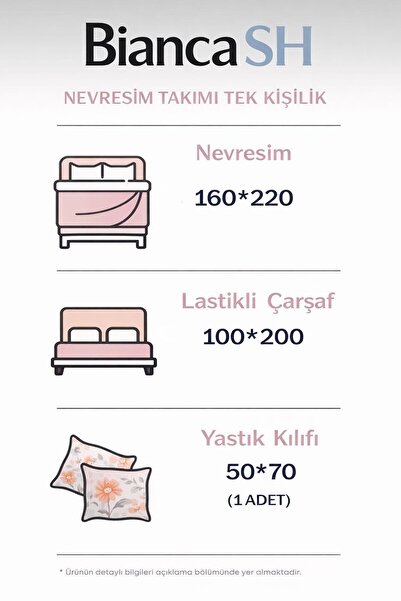 Sheri Home Tekstil Lastikli Çarşaflı Tek Kişilik Nevresim Takımı EGYPTBABİLMODEL8892
