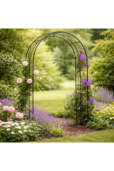 Selgot Garden Pergola, Dimensions 145 x 38 x 240 cm, Color Black