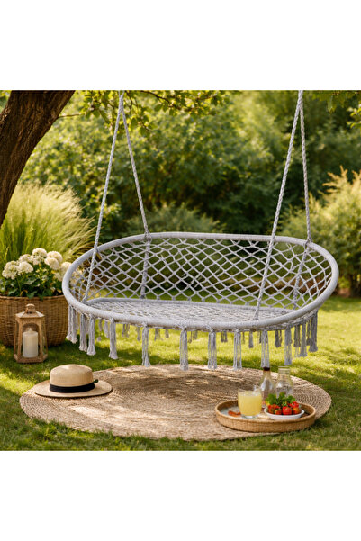 Selgot Balansoar dublu, Dimensiuni 110x62x73 cm, Capacitate 300 kg, Culoare Gri