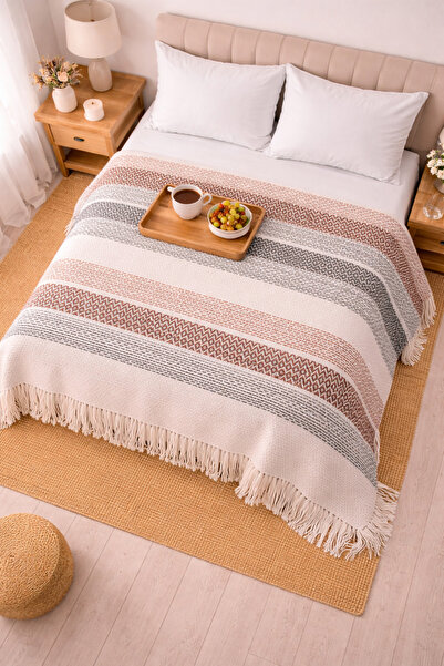 la lune home 200×230 قطن بيكيه أزرق مع صندوق