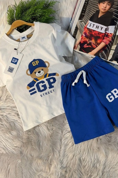 NOBLEKIDS Children's Shorts Set with Teddy Bear