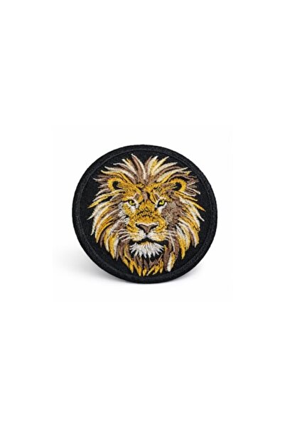 OEM Embroidered Patch Lion Head 81 mm - Applicable on Textiles