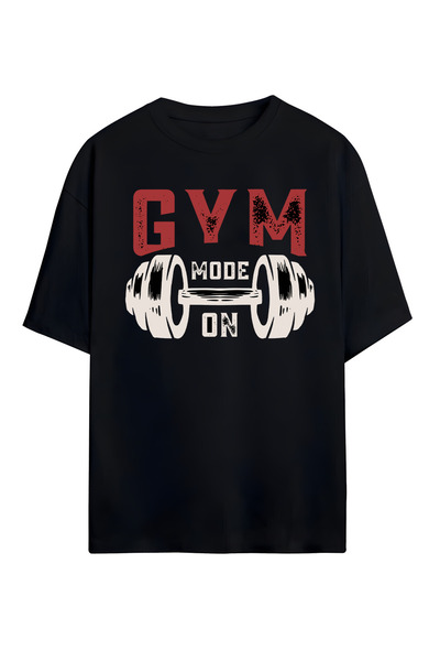 STİL-X Gym Mode Printed Unisex 100% Cotton Oversize T-Shirt