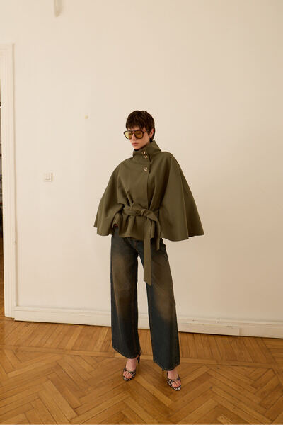 LAULEİ Talia Pelerin Ceket Haki