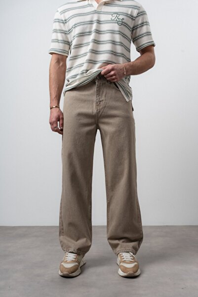 Respire Men's Basic Baggy Jean Beige